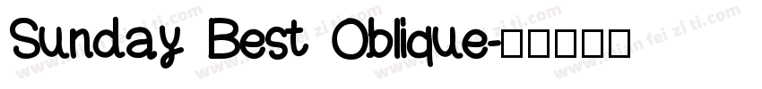 Sunday Best Oblique字体转换